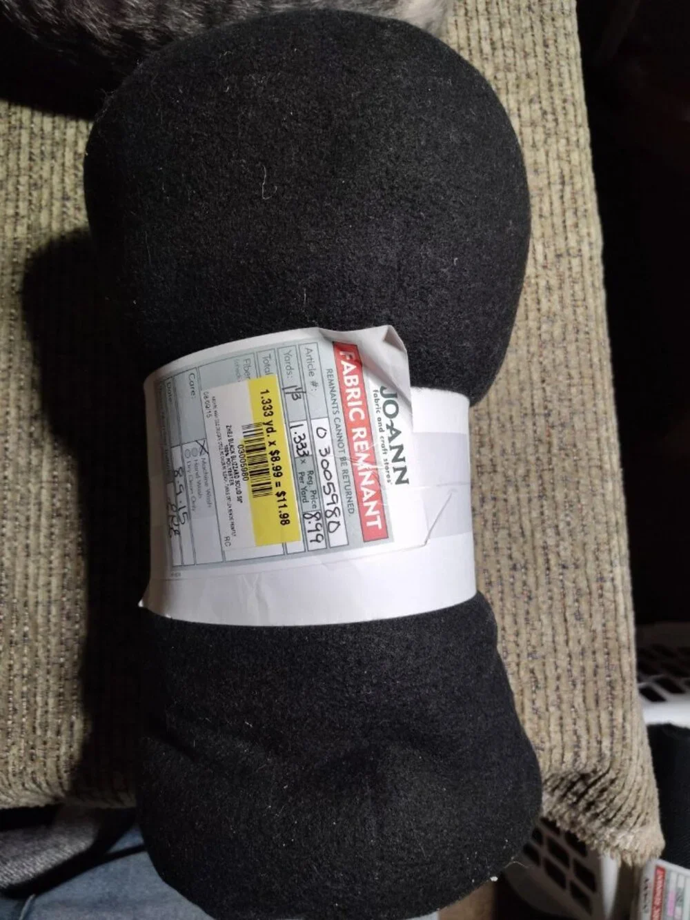 Fabric Remnant Type, Size, Color, Material And Manufacturer Varies See Pictures